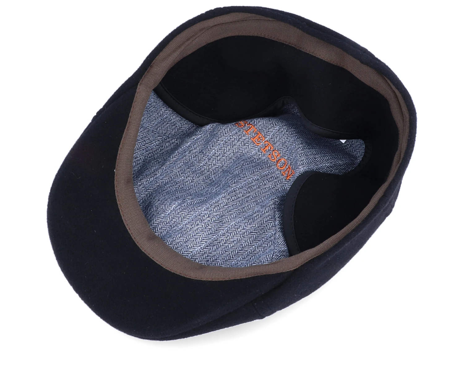 Texas Wool/Cashmere Ear Flap Black Flat Cap - Stetson 6 Texas Wool/Cashmere Ear Flap Black Flat Cap - Stetson - Image 4