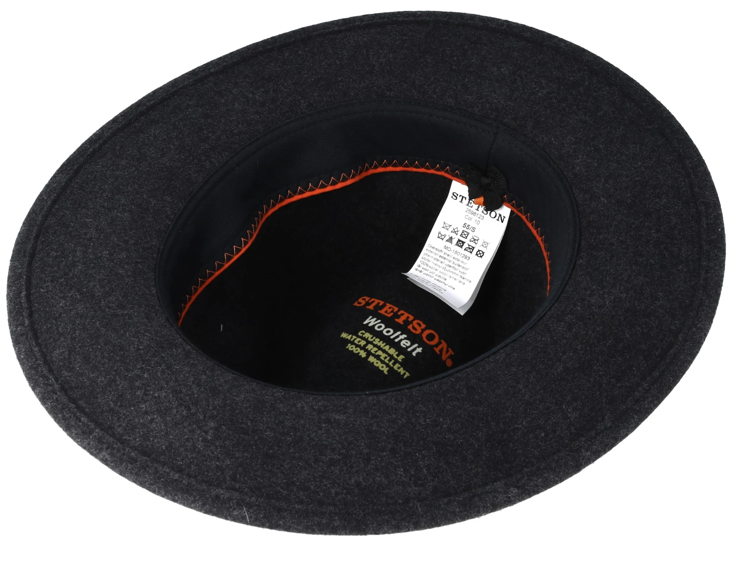 Woolfelt Mix Black/Black Traveller - Stetson 6 Woolfelt Mix Black/Black Traveller - Stetson - Image 4