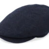 Driver Cap Wool Black Flat Cap - Stetson -Stetson 4043898744324 1
