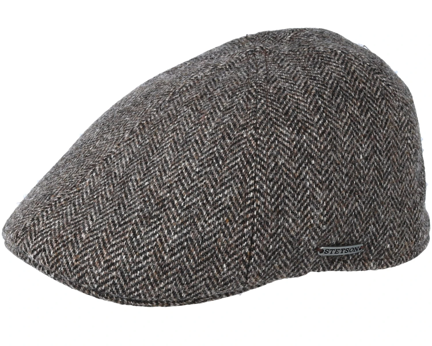 Texas Woolrich Herringbone Brown Flat Cap - Stetson 3 Texas Woolrich Herringbone Brown Flat Cap - Stetson