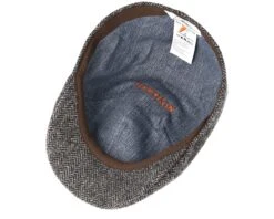 Texas Woolrich Herringbone Brown Flat Cap - Stetson 10 Texas Woolrich Herringbone Brown Flat Cap - Stetson -Stetson 4043898780834 4