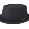 Wool Black Pork Pie - Stetson -Stetson 4043898794718 1