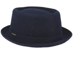Wool Navy Pork Pie - Stetson -Stetson 4043898794800 2