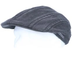 Ivy CO/PE Ear Flap Black Flat Cap - Stetson 12 Ivy CO/PE Ear Flap Black Flat Cap - Stetson -Stetson 4043898813129 5