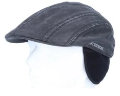 Ivy CO/PE Ear Flap Black Flat Cap - Stetson 13 Ivy CO/PE Ear Flap Black Flat Cap - Stetson -Stetson 4043898813129 6