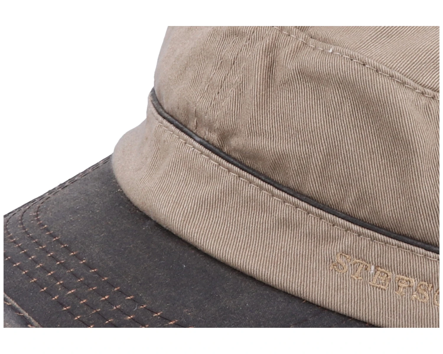 Cap Cotton Khaki/Brown Army - Stetson 7 Cap Cotton Khaki/Brown Army - Stetson - Image 5