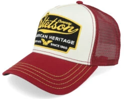 American Heritage White/Maroon Trucker - Stetson