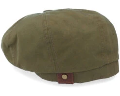 Hatteras Waxed Cotton Green Flat Cap - Stetson -Stetson 4043898890069 2