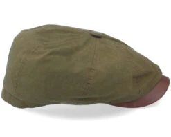 Hatteras Waxed Cotton Green Flat Cap - Stetson -Stetson 4043898890069 3