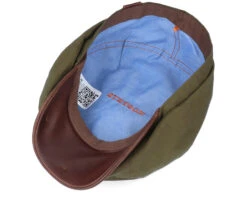 Hatteras Waxed Cotton Green Flat Cap - Stetson -Stetson 4043898890069 4