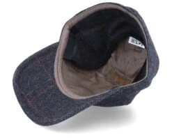Baseball Cap Wool Ef Fischgrat Charcoal/Black Earflap - Stetson -Stetson 4043898900751 4