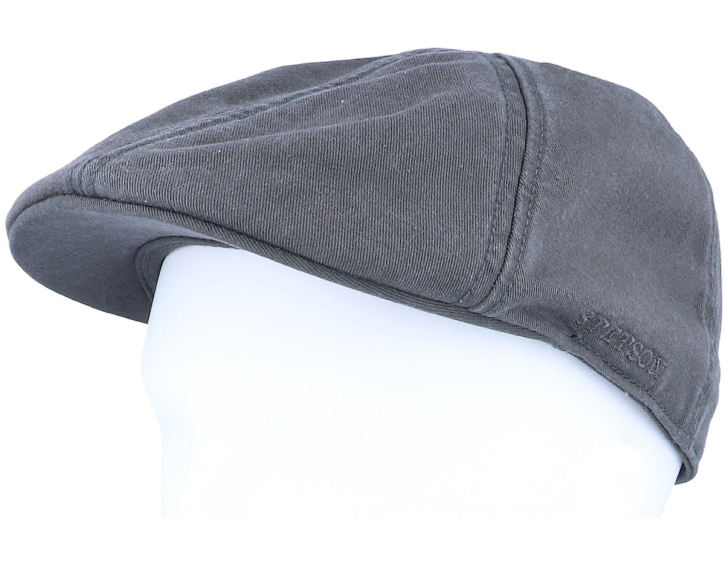 Texas Cotton Vintage Black Flat Cap - Stetson 7 Texas Cotton Vintage Black Flat Cap - Stetson - Image 5