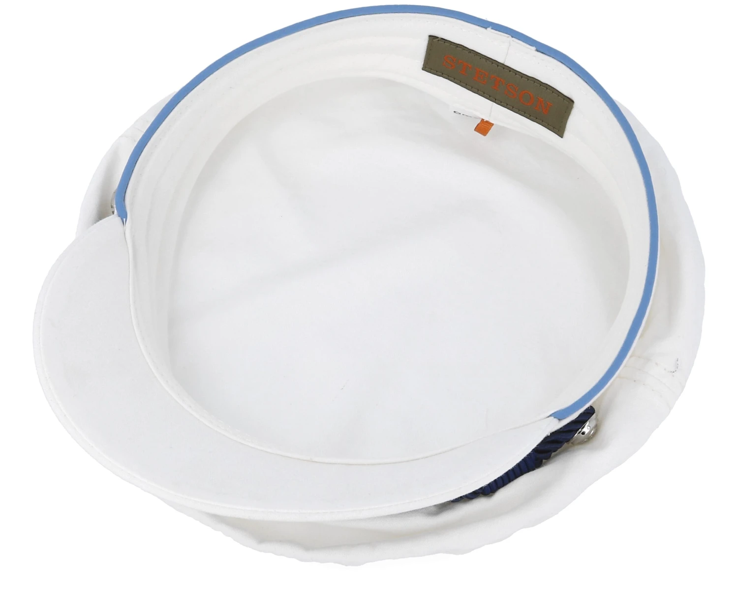 Riders Cap Dyed Cotton White Flat Cap - Stetson 6 Riders Cap Dyed Cotton White Flat Cap - Stetson - Image 4