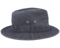 Tller Delave Organic Cotton Black Fedora - Stetson -Stetson 4043898941266 3