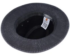 Tller Delave Organic Cotton Black Fedora - Stetson -Stetson 4043898941266 4