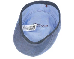Ivy Linen Blue Flat Cap - Stetson -Stetson 4043898944502 4