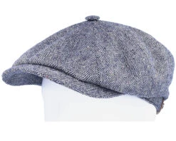 Hatteras Silk Navy Flat Cap - Stetson -Stetson 4043898945684 5