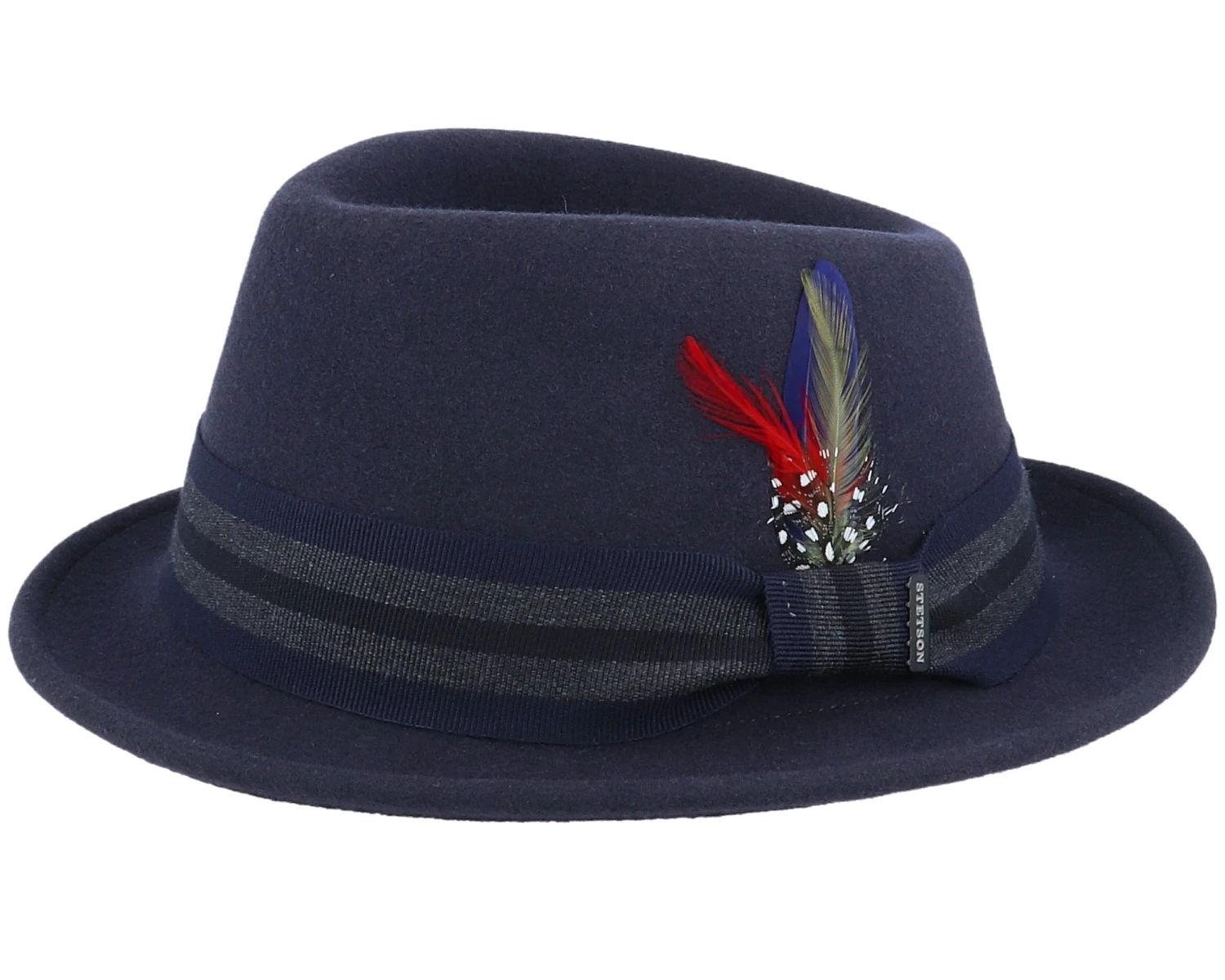 Player Woolfelt Navy/Gunmetal Trilby - Stetson 3 Player Woolfelt Navy/Gunmetal Trilby - Stetson