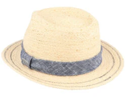 Traveller Raffia Beige/Denim Straw Hat - Stetson -Stetson 4043898978965 2