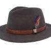 Tller Woolfelt Dark Brown Fedora - Stetson -Stetson 4063633004193 1