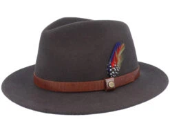 Tller Woolfelt Dark Brown Fedora - Stetson
