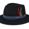 Newark Tiller Woolfelt Black Fedora - Stetson -Stetson 4063633005688 1
