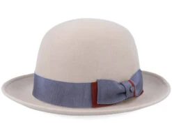 Bogart Open Crown Woolfelt Beige Bowler - Stetson