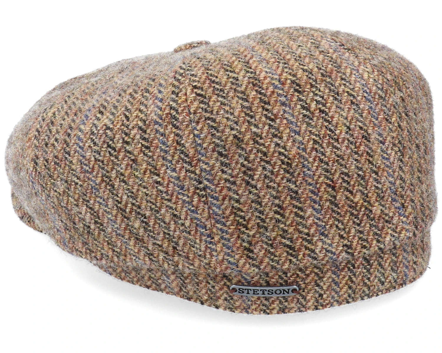 Hatteras Virgin Wool Herringbone Brown Flat Cap - Stetson 4 Hatteras Virgin Wool Herringbone Brown Flat Cap - Stetson - Image 2