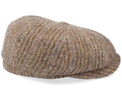 Hatteras Virgin Wool Herringbone Brown Flat Cap - Stetson 9 Hatteras Virgin Wool Herringbone Brown Flat Cap - Stetson -Stetson 4063633017896 3