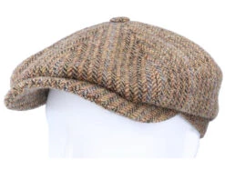 Hatteras Virgin Wool Herringbone Brown Flat Cap - Stetson 11 Hatteras Virgin Wool Herringbone Brown Flat Cap - Stetson -Stetson 4063633017896 5