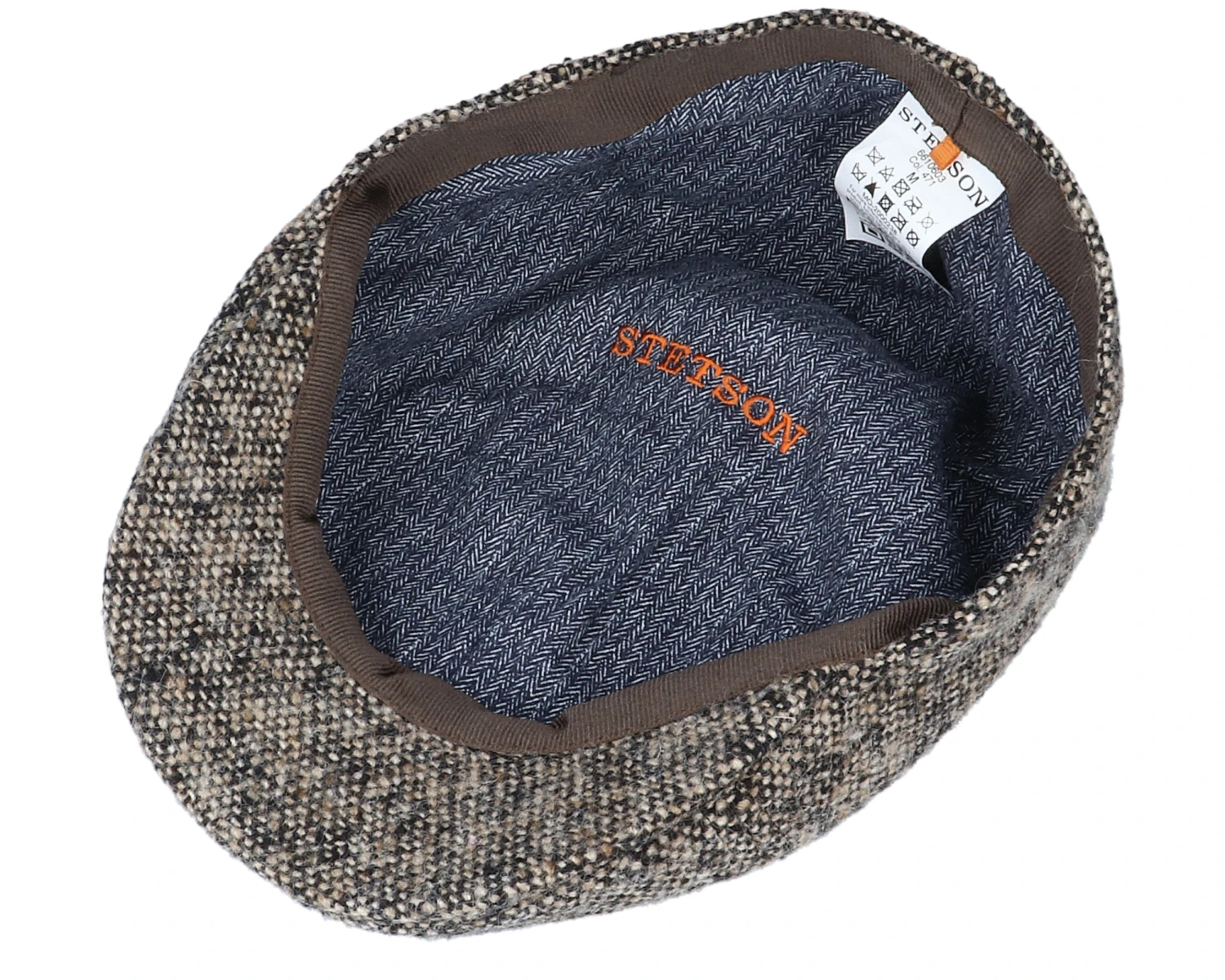 Texas Duck Shape Texas Donegal Khaki Flat Cap - Stetson 6 Texas Duck Shape Texas Donegal Khaki Flat Cap - Stetson - Image 4