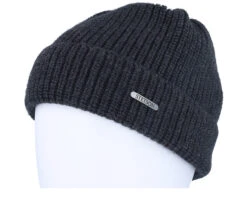 Beanie Merino Charcoal Cuff - Stetson -Stetson 4063633021183 3