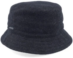 Wool/Cashmere Graphite Ear Flap Bucket - Stetson -Stetson 4063633023910 3