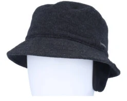 Wool/Cashmere Graphite Ear Flap Bucket - Stetson -Stetson 4063633023910 6