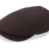 Driver Cap Virgin Wool/Cashmere Dark Brown Flat Cap - Stetson -Stetson 4063633029356 1