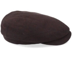 Driver Cap Virgin Wool/Cashmere Dark Brown Flat Cap - Stetson -Stetson 4063633029356 3