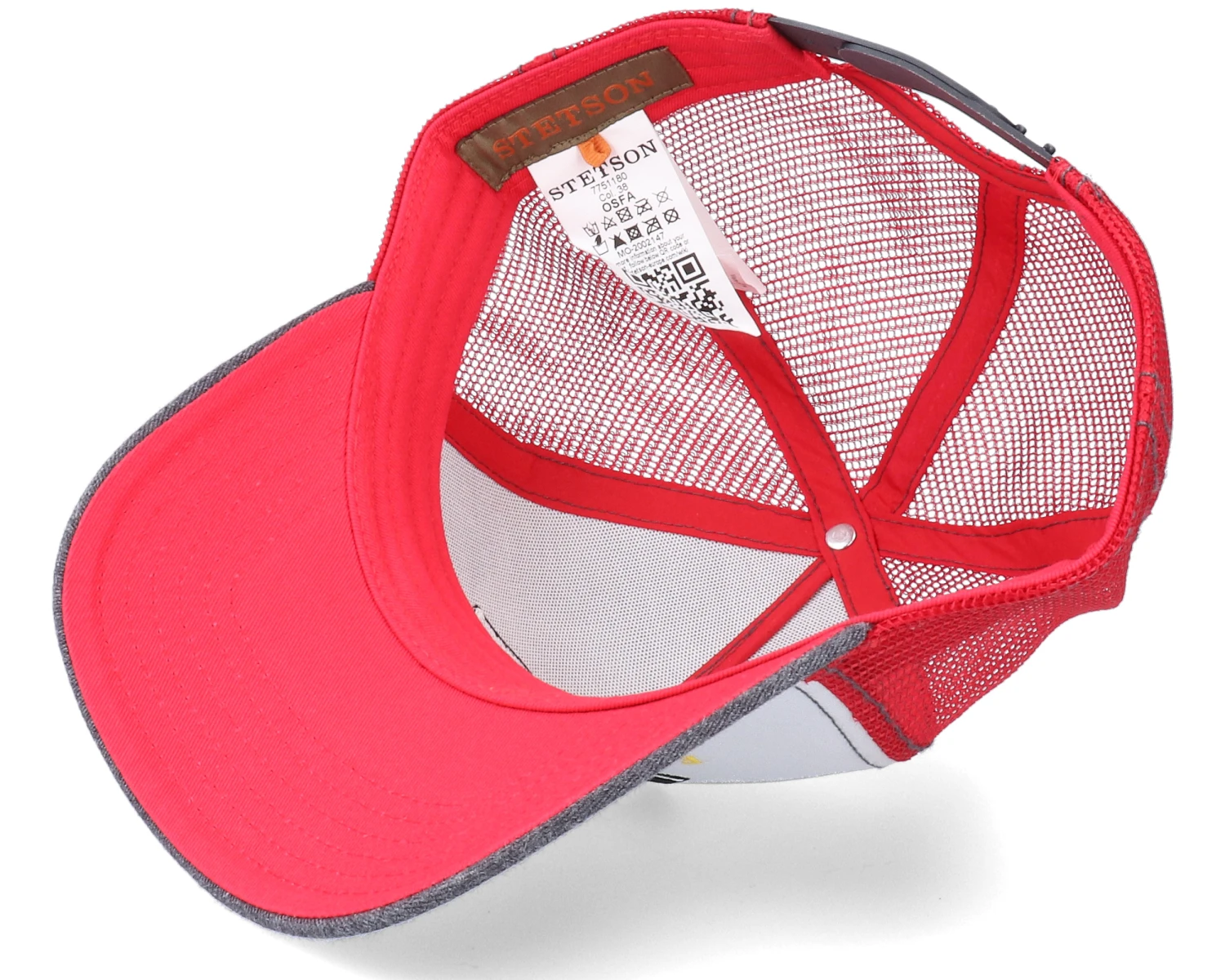 Fire Dept White/Grey/Red Trucker - Stetson 6 Fire Dept White/Grey/Red Trucker - Stetson - Image 4