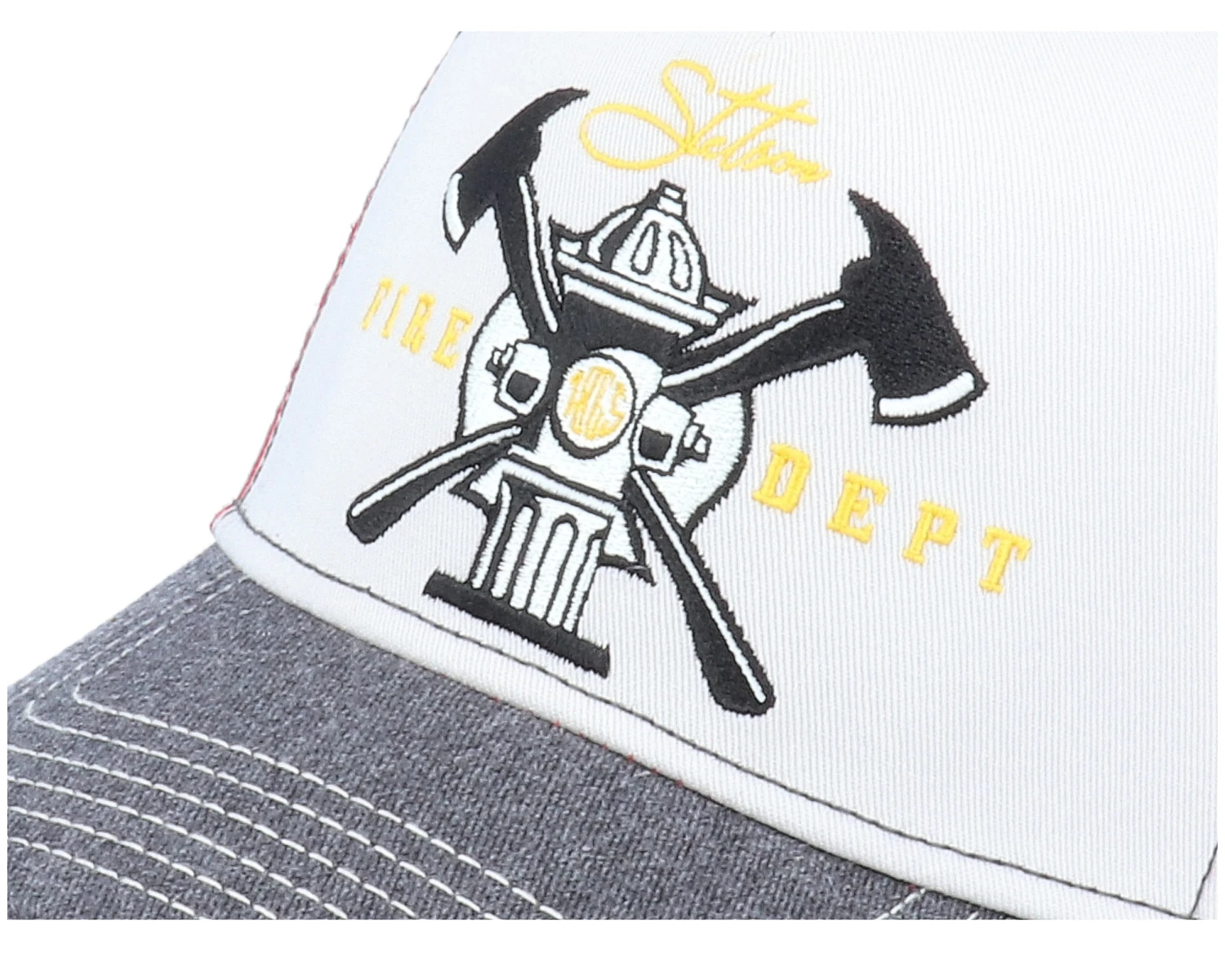 Fire Dept White/Grey/Red Trucker - Stetson 7 Fire Dept White/Grey/Red Trucker - Stetson - Image 5