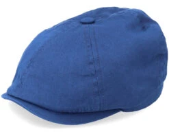 6-Panel Cap Cotton Twill Blue Flat Cap - Stetson