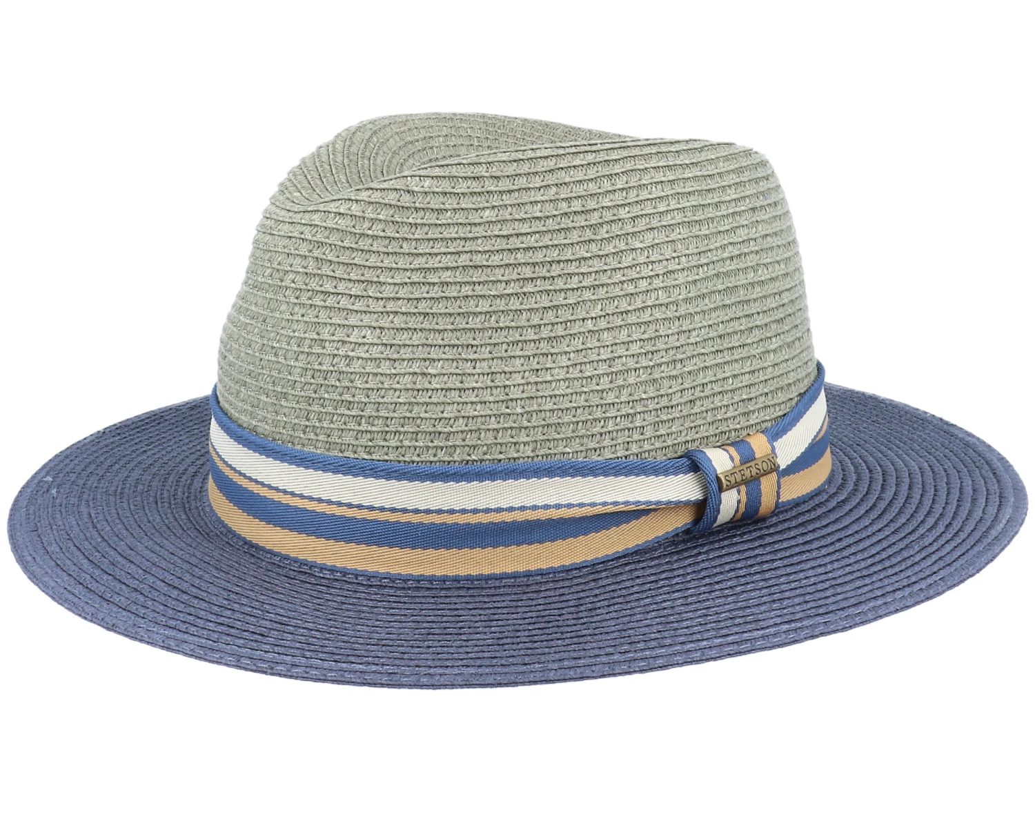 Tiller Toyo Green/Blue Straw Hat - Stetson 3 Tiller Toyo Green/Blue Straw Hat - Stetson