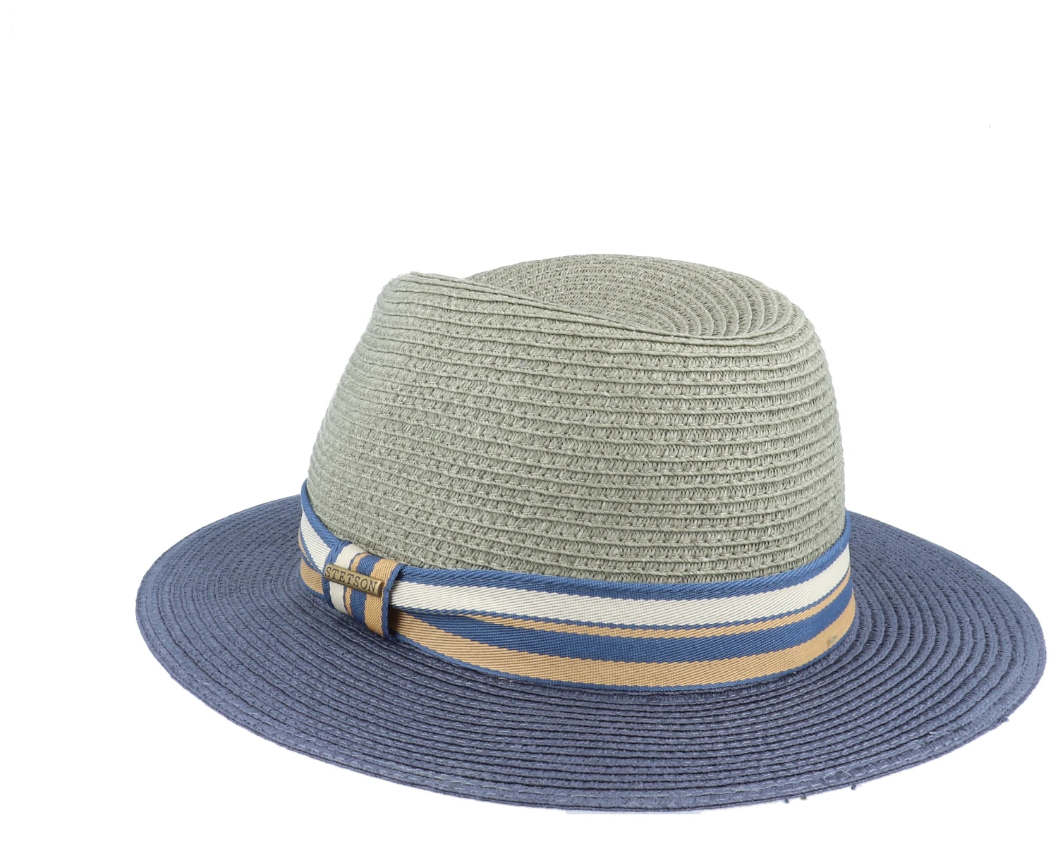 Tiller Toyo Green/Blue Straw Hat - Stetson 4 Tiller Toyo Green/Blue Straw Hat - Stetson - Image 2