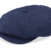Hatteras Linen/Silk Navy Flat Cap - Stetson -Stetson 4063633043673 1