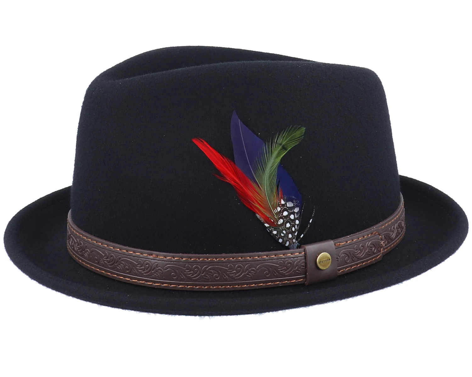 Player Woolfelt Black Fedora - Stetson 3 Player Woolfelt Black Fedora - Stetson