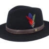 Traveller Woolfelt Black Fedora - Stetson -Stetson 4063633058165 1