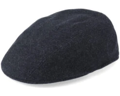 Ivy Cap Wool/Cashmere Black Flat Cap - Stetson
