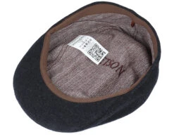 Ivy Cap Wool/Cashmere Black Flat Cap - Stetson -Stetson 4063633062872 4