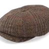 Hatteras Harris Tweed Brown Flat Cap - Stetson -Stetson 4063633063978 1