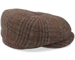 Hatteras Harris Tweed Brown Flat Cap - Stetson -Stetson 4063633063978 3