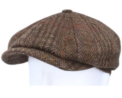 Hatteras Harris Tweed Brown Flat Cap - Stetson -Stetson 4063633063978 5