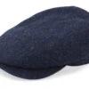 Driver Cap Wool Herringbone Navy Flat Cap - Stetson